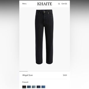 KHAITE Abigail Jeans Prescott Size 26